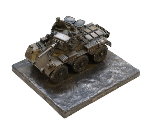 Saladin FV601 Armoured Car Cold Cast Bronze Military Statue