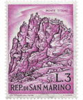 San Marino Stamp 1962 3 Sammarinese Lira Mount Titano