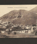 Sanctuaries and Fort in Lourdes, France Postcard Vintage