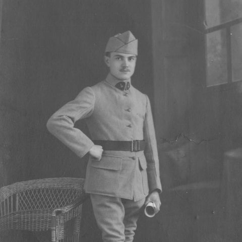 Sarrebourg D.I.L. Depot of Light Infantry World War I French Soldier Photo Postcard