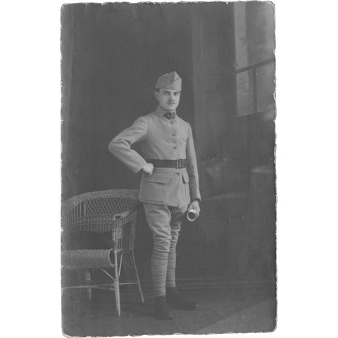 Sarrebourg D.I.L. Depot of Light Infantry World War I French Soldier Photo Postcard