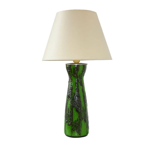 Scheurich W - Germany - Table lamp - Beautiful green Fat Lava ceramic tabletop lamp - Model 520 32