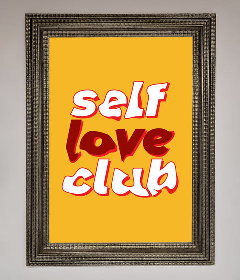 Self Love Club Quote Framed Wall Art