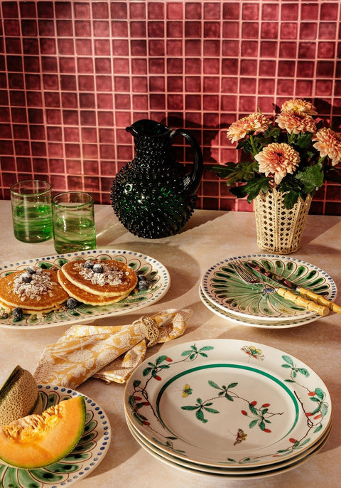 Peacock Serving Plate, Green
