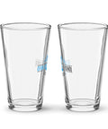 Alcohol Is a Solution chemistry shaker pint glass, 16 oz, with original blue-and-black science graphic – product view 9