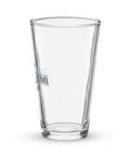 Alcohol Is a Solution chemistry shaker pint glass, 16 oz, with original blue-and-black science graphic – product view 4