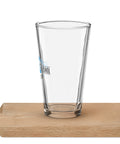 Alcohol Is a Solution chemistry shaker pint glass, 16 oz, with original blue-and-black science graphic – product view 7
