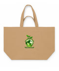 Latte recycled cotton shopping bag with the original leafy Go Green Earth emblem on the front – ZIPZAPPA