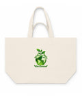 Natural Raw recycled cotton shopping bag with the original leafy Go Green Earth emblem on the front – ZIPZAPPA