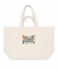 Natural Raw recycled cotton shopping bag with original colourful books and No Shelf Control lettering on the front – ZIPZAPPA