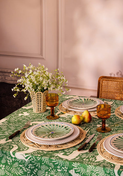 Peacock Side Plate, Green Set of 4