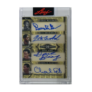 Leaf Sports Heroes Signed By George McGinnis, Nate Archibald, Dave Bing, Charlie Scott, Bernard King, Adrian Dantley, George Gervin & Bob McAdoo 1/1