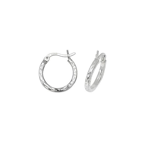 Acotis Silberne Dia-Cut-Creolen G5716