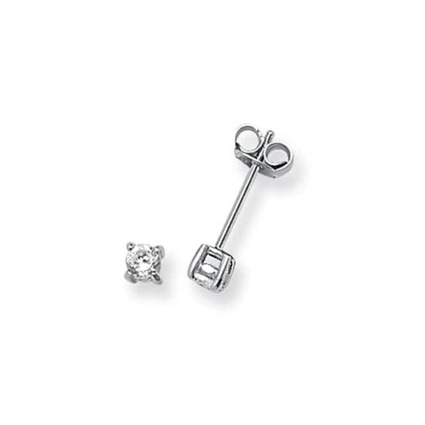 Acotis Silber Ohrstecker-Set mit rundem Zirkonia G5550CZ