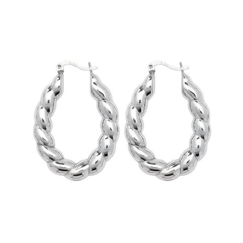 Boucles d'oreilles créoles en argent Acotis G5888