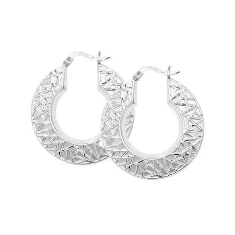 Boucles d'oreilles créoles en argent Acotis G5895