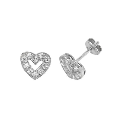 Acotis Silber Ohrstecker Herz Zirkonia G5376