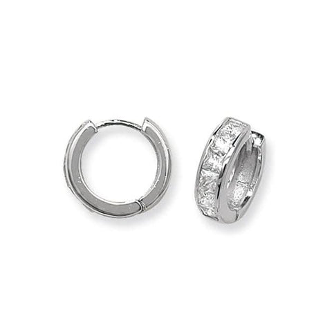 Acotis Silberohrringe mit Scharnier und Zirkonia G5328CZ