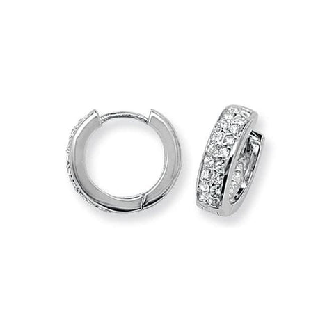 Acotis Silberohrringe mit Scharnier und Zirkonia G5592
