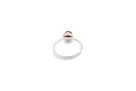 Bague empilable ESSENTIALS mini cerise rouge ambre