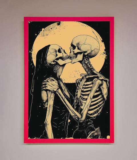 Skeleton Embrace Framed Poster