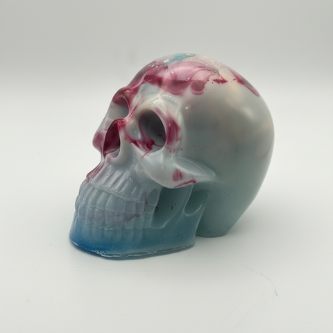 Cotton Candy Resin Skull — Handmade Pastel Gothic Décor