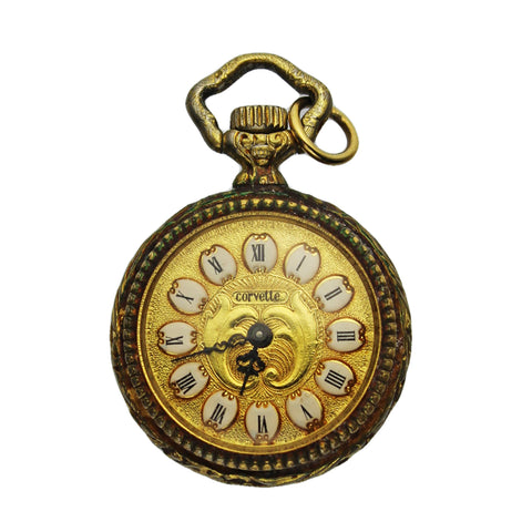 Small Vintage Pocket Watch for Women Accessories Wind - Up Runs Well 17 Jewels