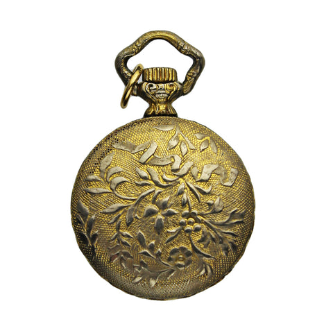Small Vintage Pocket Watch for Women Accessories Wind - Up Runs Well 17 Jewels