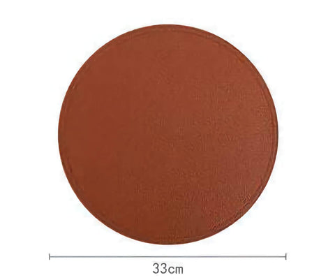 Ensemble de set de table et de sous-verres SophistiMat en cuir marron