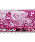 South Africa 1949 1 d - South African Penny SWA Postage Stamp En Route to Natal
