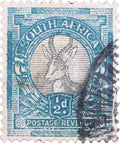 South Africa, Springbok, 1/2 d, 1948 Used Stamp