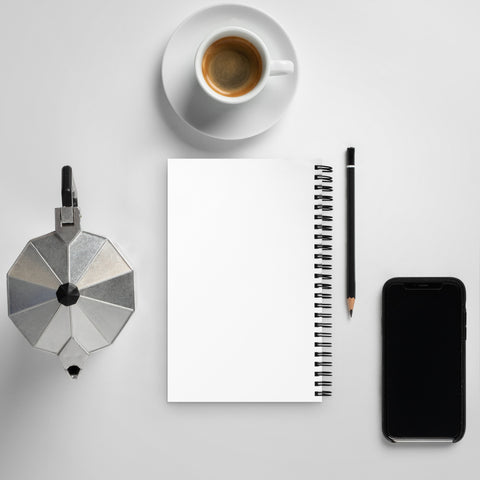 Plain white back cover of the Have the Day You Deserve spiral notebook – ZIPZAPPA