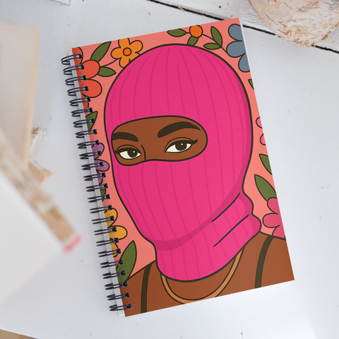 The Bloom Behind the Mask Spiral notebook
