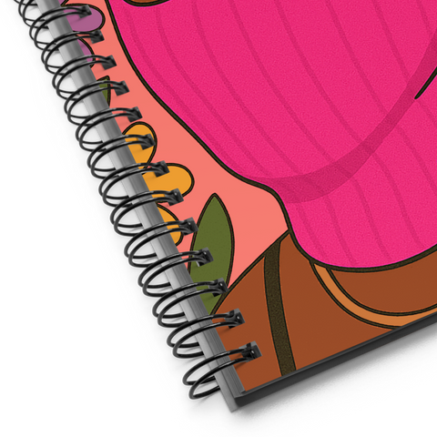 The Bloom Behind the Mask Spiral notebook
