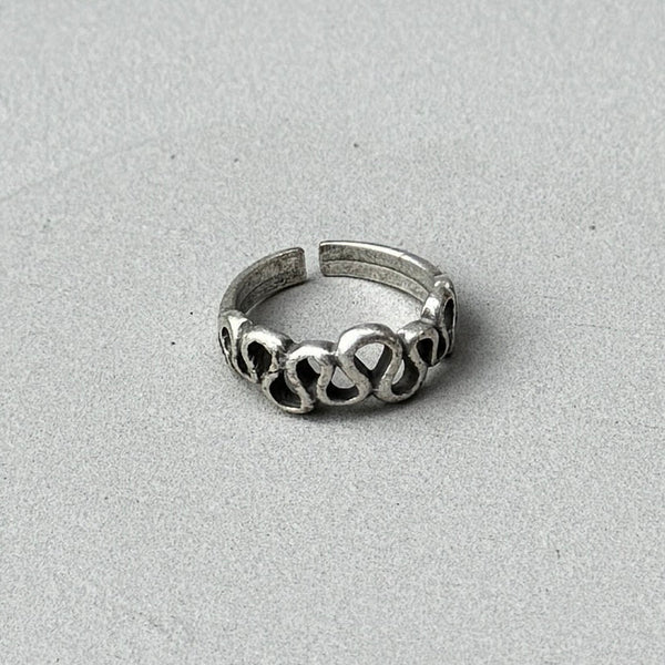 Scribble Silver Ring