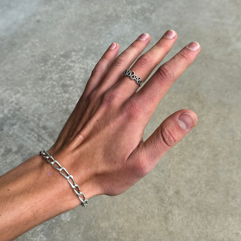 Scribble Silver Ring