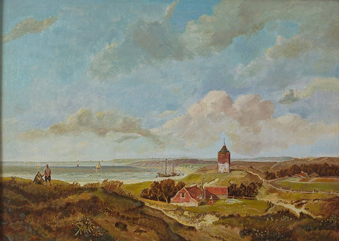 S.Rijs (XX) - Vuurtoren en visserswoningen in de duinen