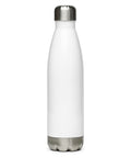 Gravity Is a Myth white 500 ml steel water bottle, plain back view