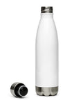 Gravity Is a Myth white 500 ml steel water bottle, plain back view