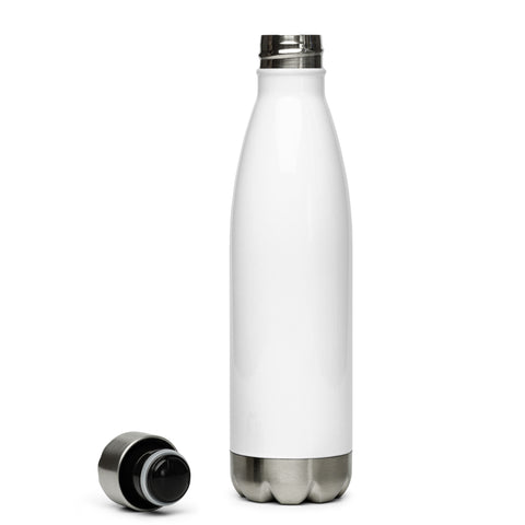 Gravity Is a Myth white 500 ml steel water bottle, plain back view