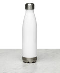 Gravity Is a Myth white 500 ml steel water bottle, plain back view