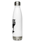 Gravity Is a Myth white 500 ml steel water bottle, left side view