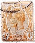 Stamp Straits Settlements 1918 King George V 4c Stamps Collectible