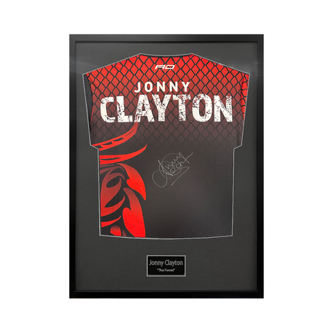 Jonny Clayton Signed Shirt Standard Frame