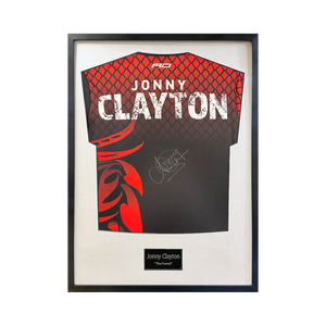 Jonny Clayton Signed Shirt Standard Frame