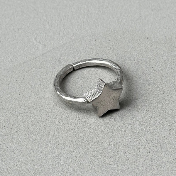 Simple Star Silver Ring