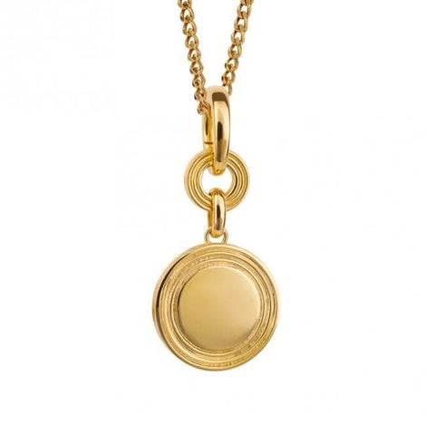 Pendentif disque plaqué or P5268