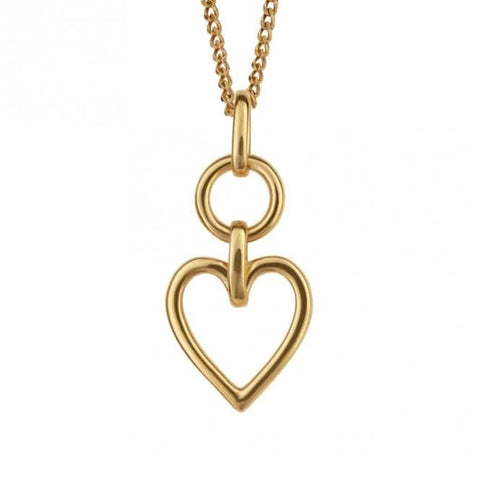 Pendentif cœur ouvert plaqué or P5243