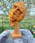 Statue, " THE THINKING FACE " - 29 cm - Cast iron