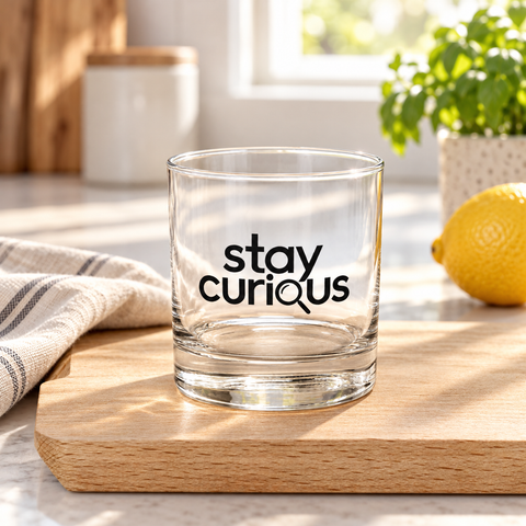 Stay Curious – Everyday Rocks Glass, 311 ml